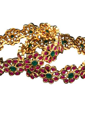 Copper Gold gold plated bangles