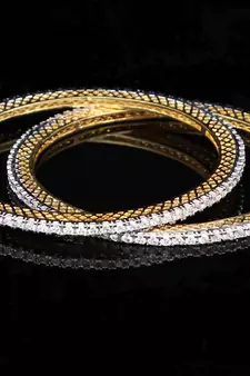Copper Gold gold plated bangles
