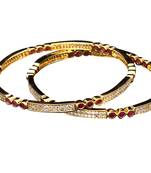 Copper Gold gold plated bangles