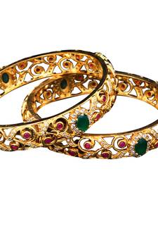 Copper Gold gold plated bangles