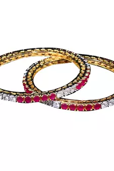 Copper Gold gold plated bangles