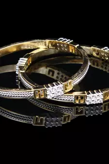Copper Gold gold plated bangles