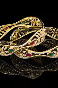 Copper Gold gold plated bangles