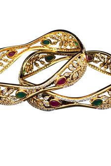 Copper Gold gold plated bangles