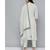 Kvsfab White & Grey Ethnic Motif Patterned Pure Handloom Cotton Unstitched Dress Material