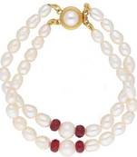 White pearl bracelets