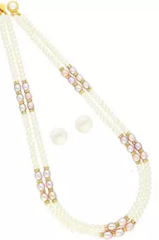 White pearl necklaces