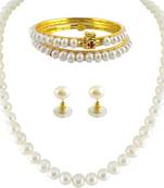 White pearl necklaces