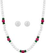 Multicolor pearl necklaces