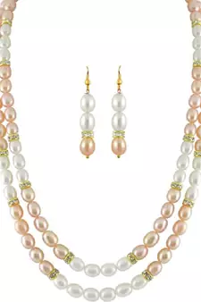 Multicolor pearl necklaces