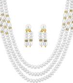 White pearl necklaces