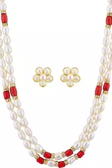 Multicolor pearl necklaces