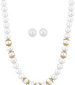 White pearl necklaces