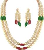 Multicolor pearl necklaces