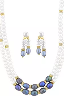 Multicolor pearl necklaces