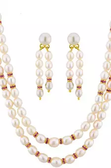 Multicolor pearl necklaces