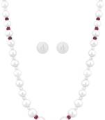 White pearl necklaces