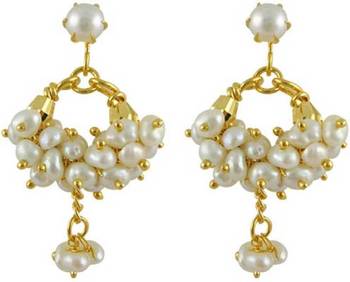 White pearl earrings 1