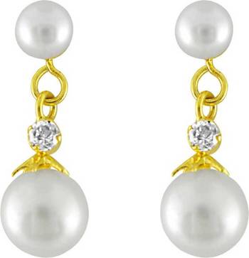 White pearl earrings 1