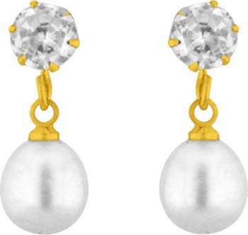 White pearl earrings 1