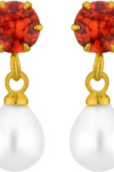 Multicolor pearl earrings