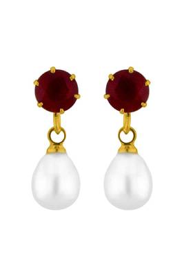 Purple pearl earrings 1