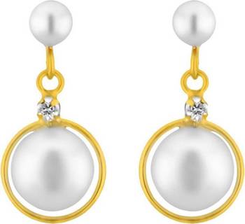 White pearl earrings 1