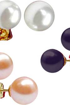 Multicolor pearl earrings