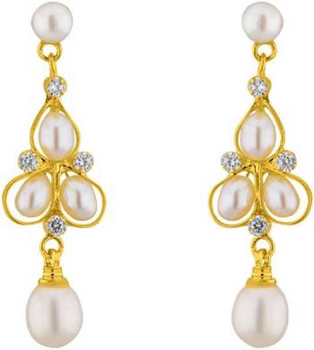 White pearl earrings 1