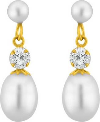 White pearl earrings 1