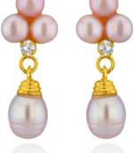 Pink pearl earrings