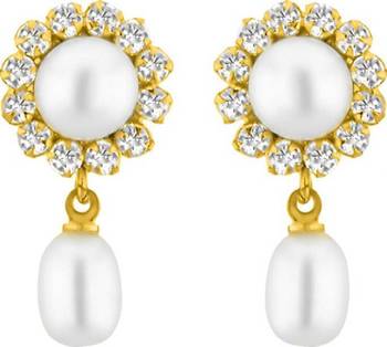 White pearl earrings 1