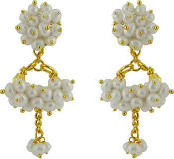 White pearl earrings 1
