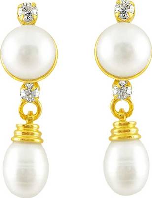 White pearl earrings 1