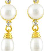 White pearl earrings