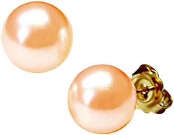 Pink pearl earrings 1