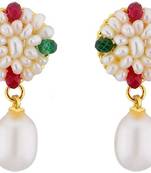 Multicolor pearl earrings