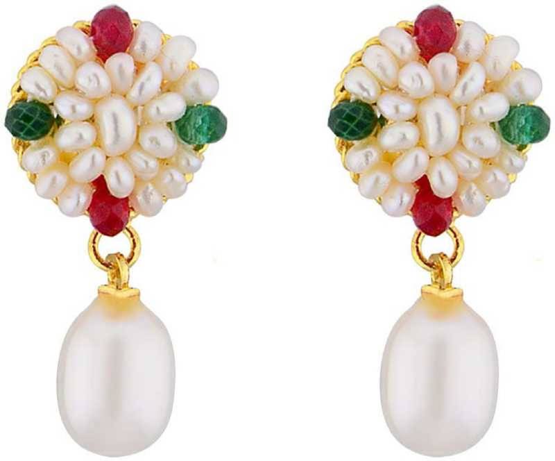 Multicolor pearl earrings