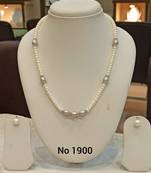 White pearl necklaces