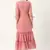 Peach embroidered georgette embroidered-kurtis