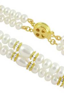 White pearl bracelets