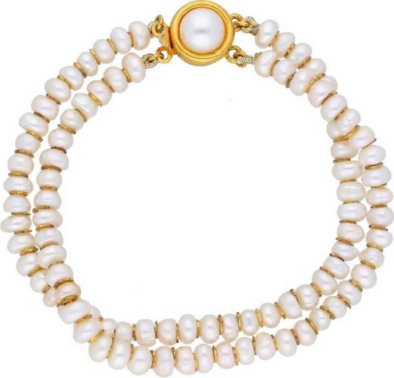 White pearl bracelets