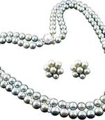 Grey pearl necklaces