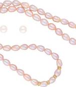 Pink pearl necklaces