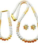 White pearl necklaces