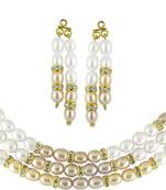 Multicolor pearl necklaces