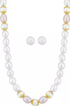 Multicolor pearl necklaces