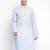 Powder Blue plain Pattern Straight men kurta