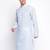 Powder Blue plain Pattern Straight men kurta