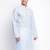 Powder Blue plain Pattern Straight men kurta